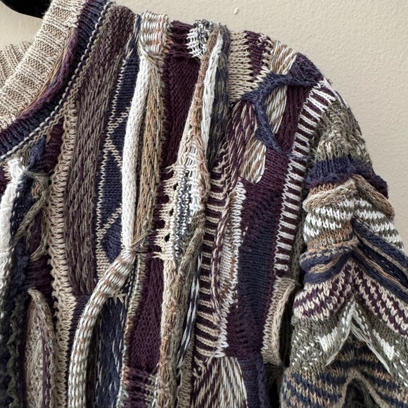 Funky Vinatage Oversized Coogi Lookalike Crewneck Sweater - Picture 3 of 6